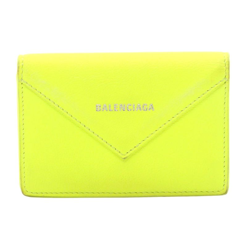 Balenciaga Leather Card Case Green